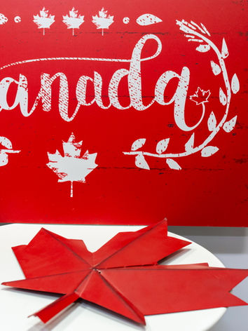 Metal maple leaf