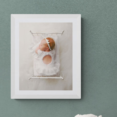 Wall art of your newborn baby photo