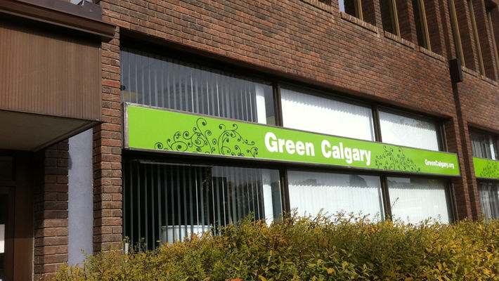 Green Calgary Sign Cabinet 