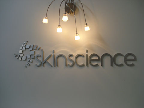 Skinscience Brushed Silver Signage