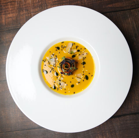 CARROT GINGER COCONUT SOUP 