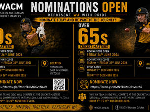 NOMINATIONS FOR OVER 60s AND 65s IS NOW OPEN