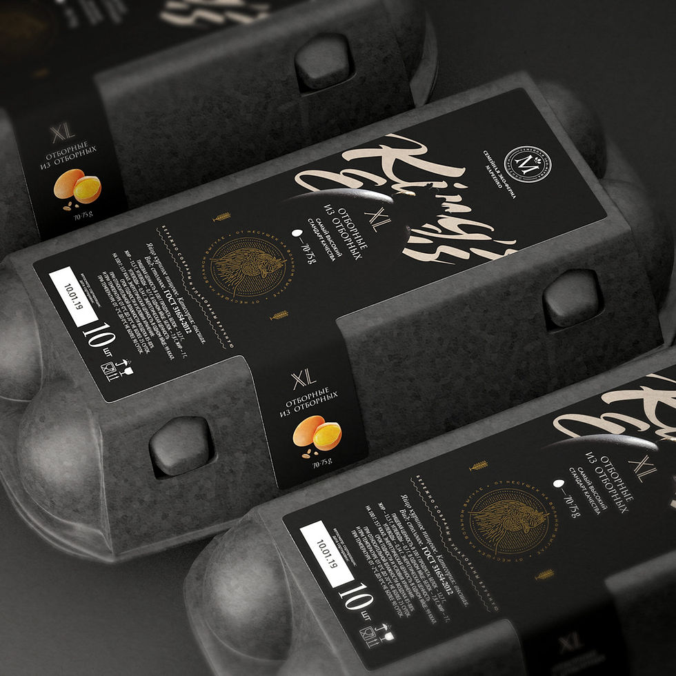Creative packaging of King's Eggs by ZBS BRANDS.