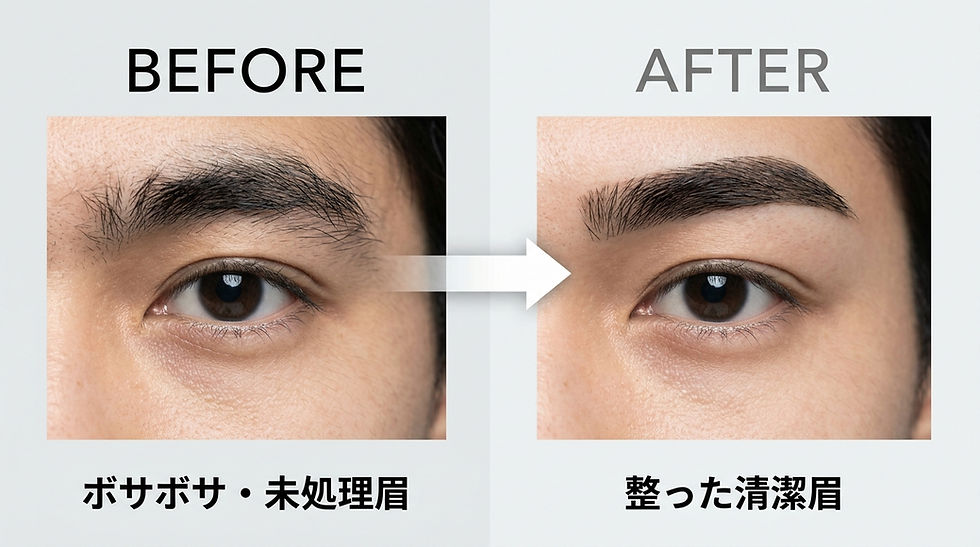 メンズ眉毛サロンでは何をするの?の図