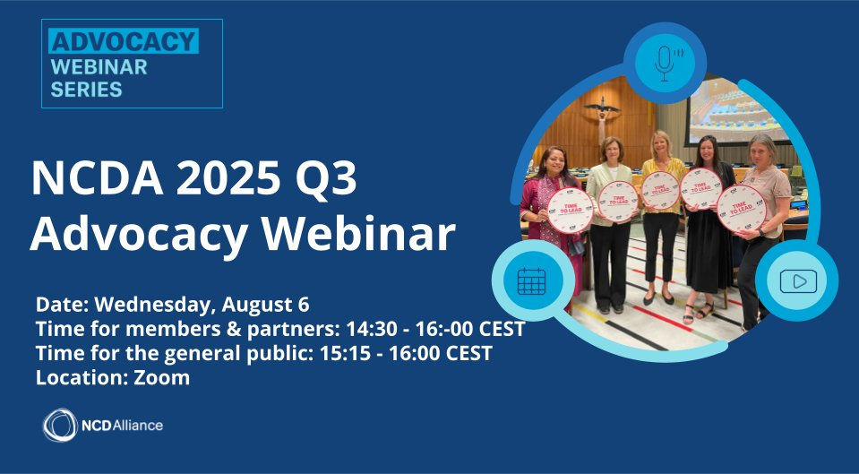 NCD Alliance - Webinar de Advocacy: 3º Trimestre de 2025