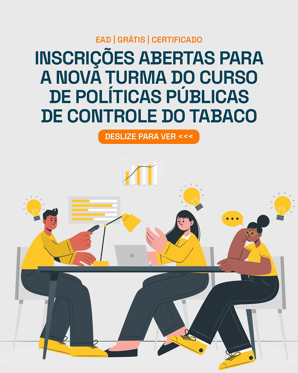 ACT Promoção da Saúde - Curso EAD Gratuito sobre Políticas Públicas de Controle do Tabaco