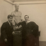 Hamish Reid and David McClure at their Diploma Exhibition at Edinburgh College of Art in 1951