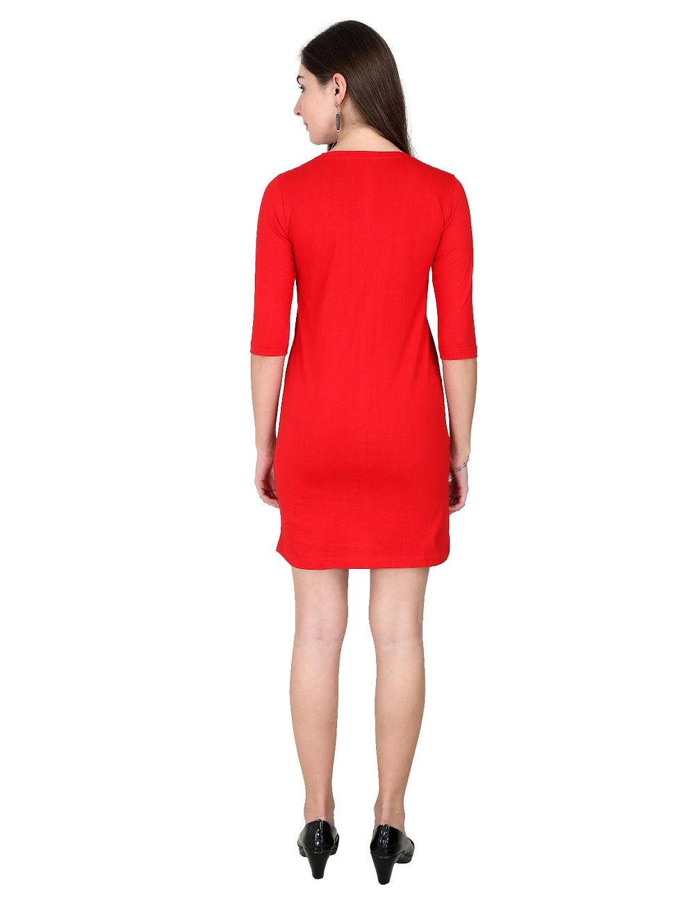 Thumbnail: Premium Red Long Top T-Shirt Dress