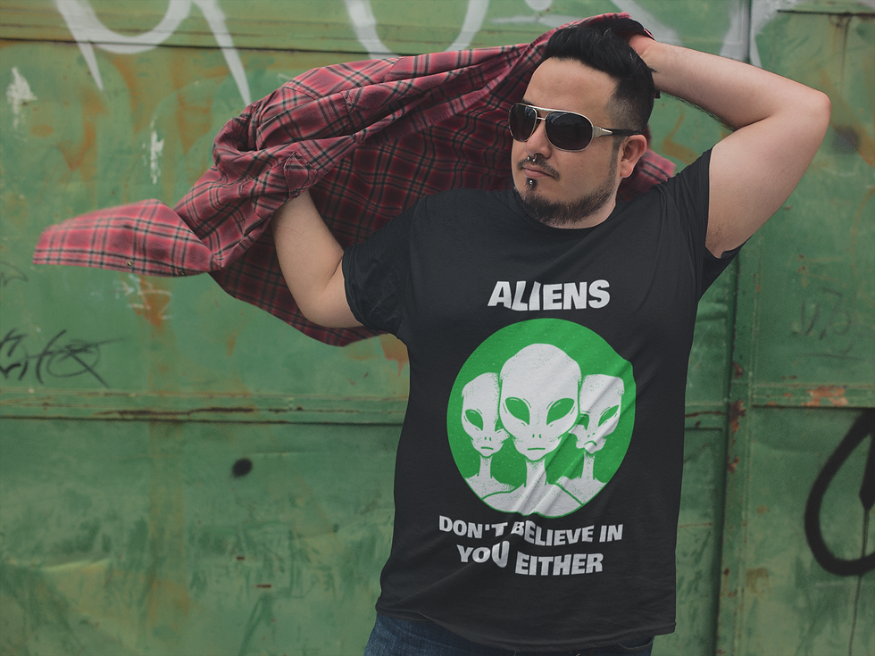 Thumbnail: 'Aliens Don't Believe' Plus Size T-Shirt