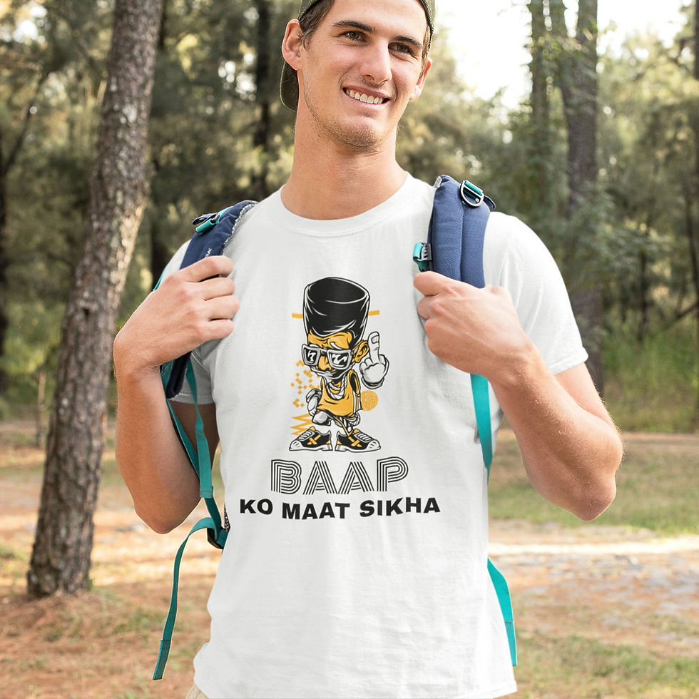 Thumbnail: "Baap Ko Maat Sikha"Premium Men's T-Shirt