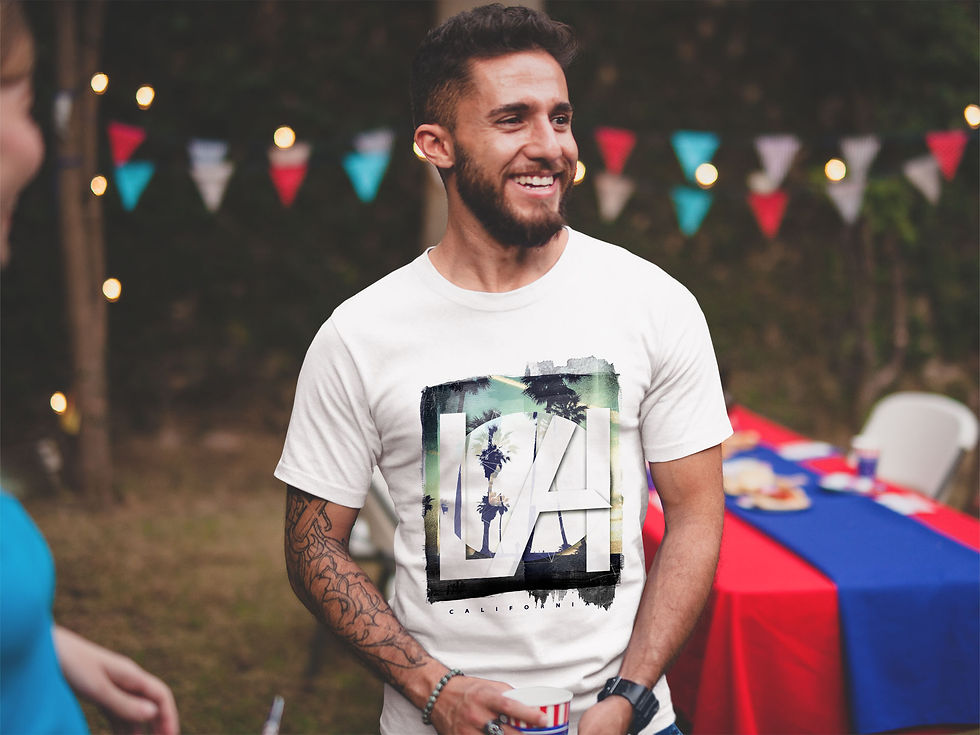Thumbnail: "LA" Men White T-Shirt