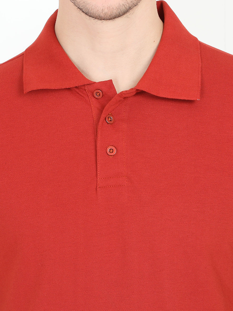 Thumbnail:  Men's Premium Plain Brick Red Polo Shirt