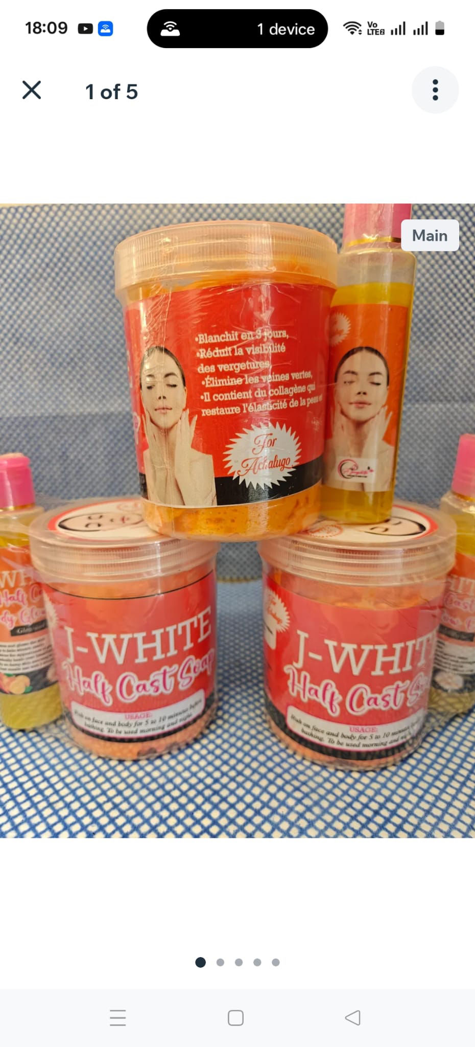 1Pc J -white Body wash Soap
