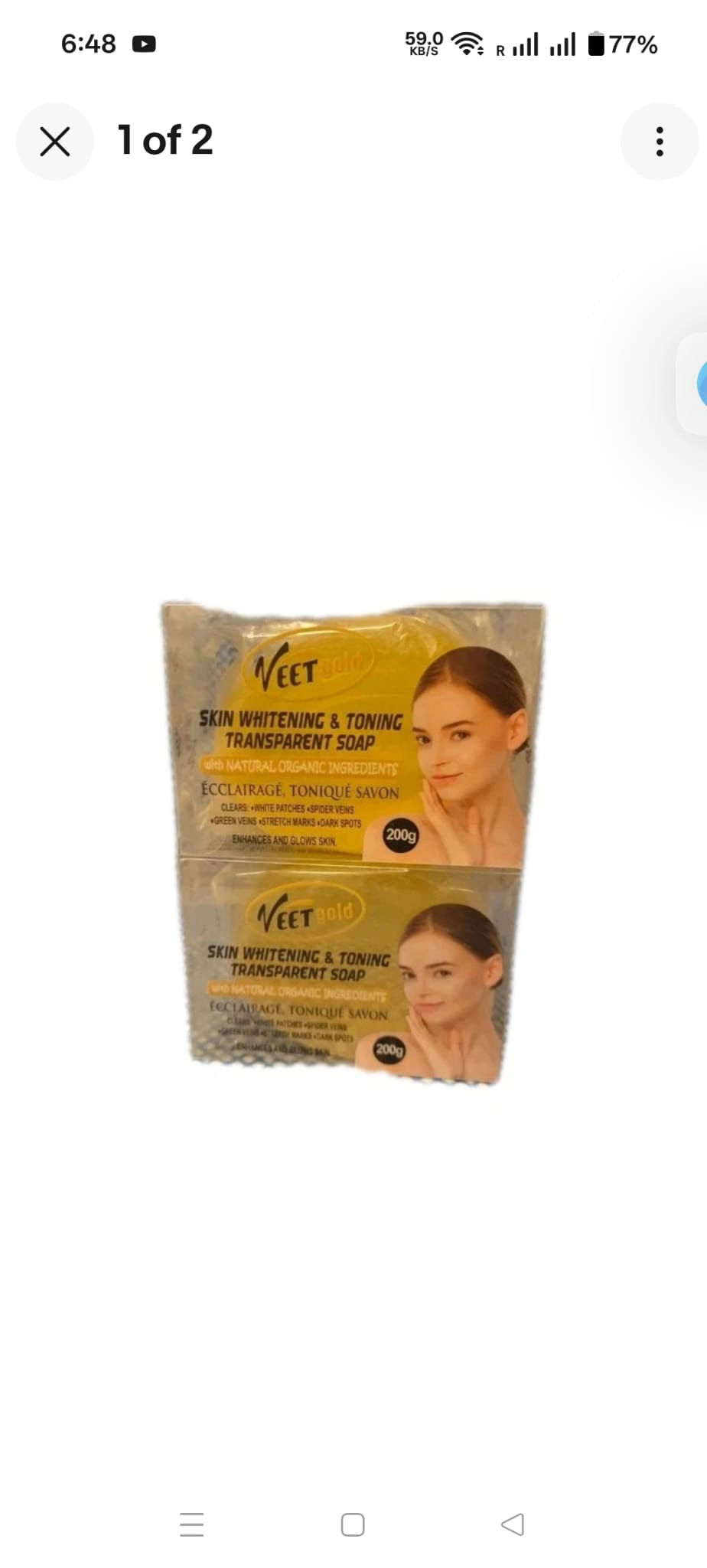 2Pcs Veet gold Face & Body Soap