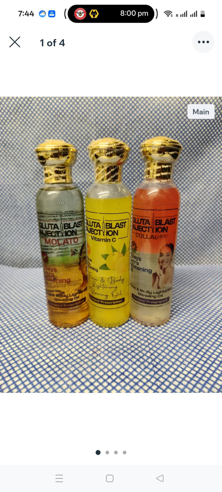 1Pc Gluta Blast Molato Body Oil