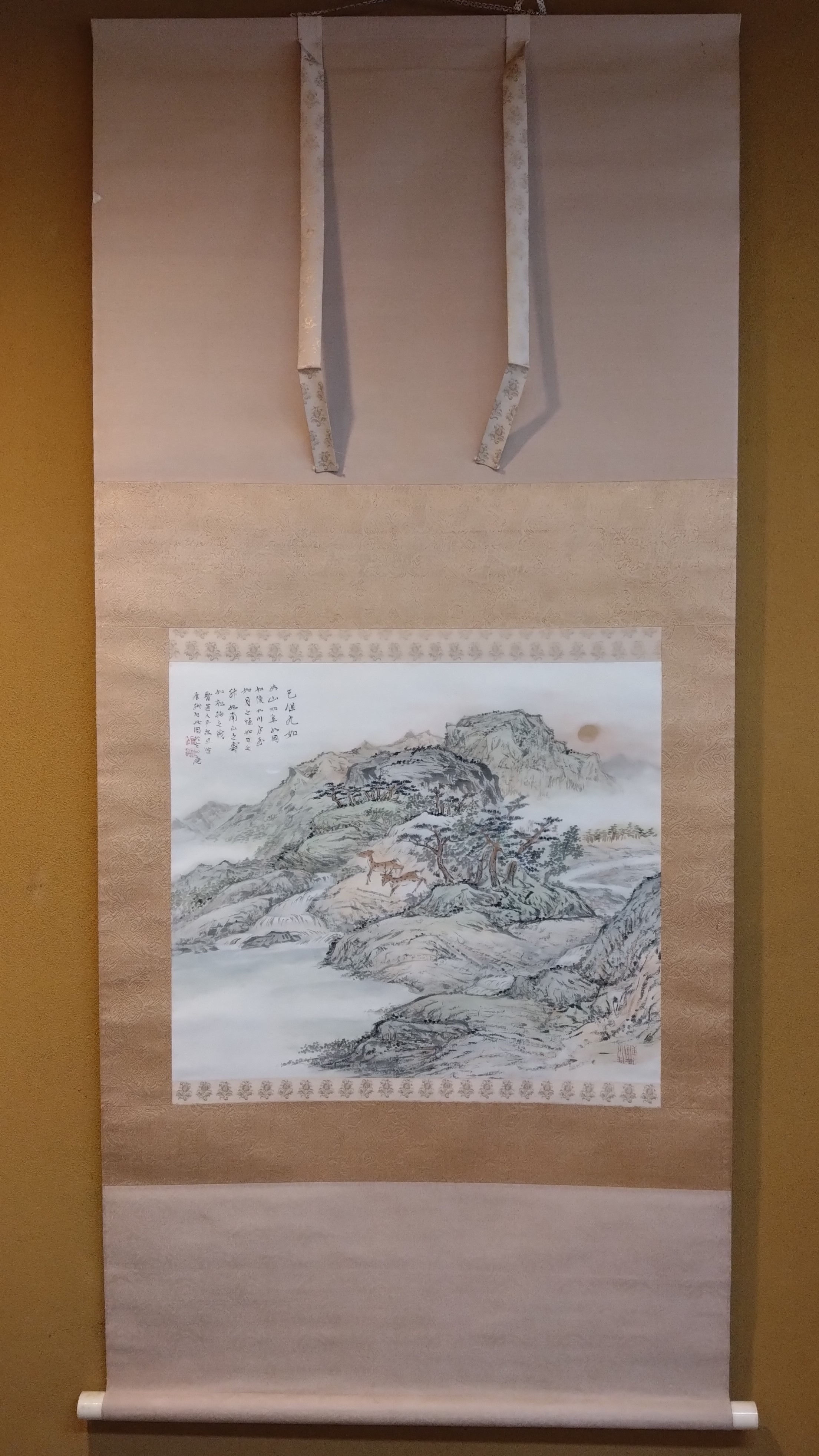 矢野橋村　筆　天保九如　幅