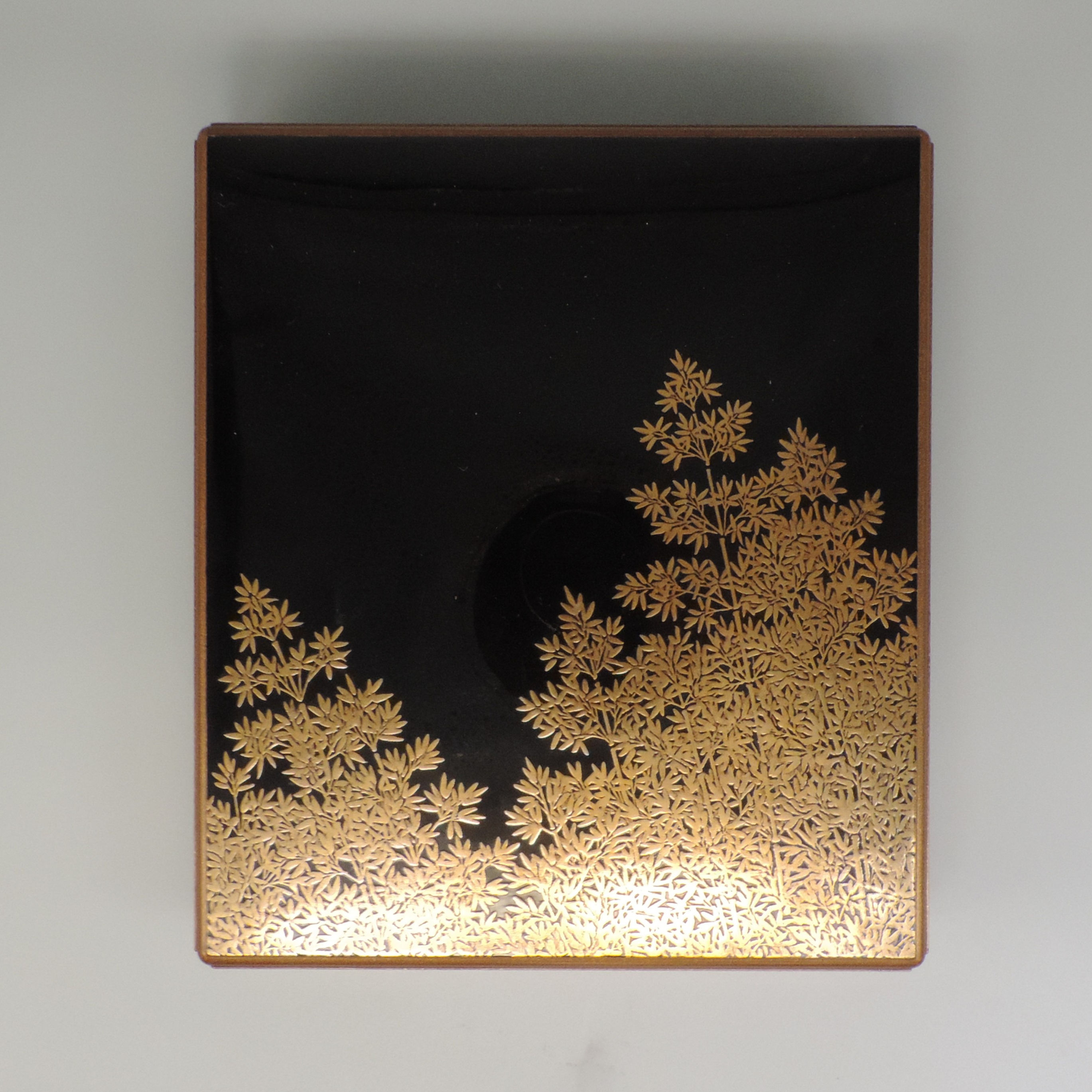 植松抱美 作 むら松蒔絵硯箱