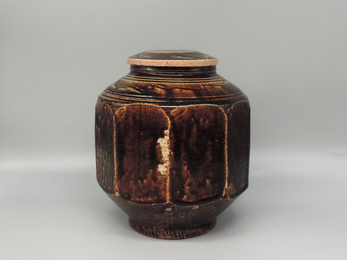 李朝飴釉面取共蓋壺 | 株式会社 杉江美術店 Sugie Art