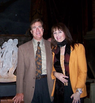 Mary Calia with renowned art promoter Bob Chase making art history in placing first American sculptor, Frederick Hart in the Hermitage Museum in St. Petersburg
