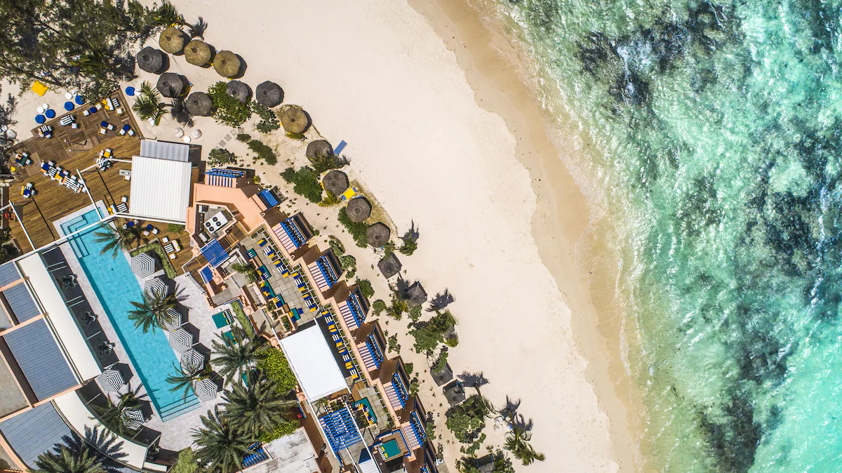 An aerial view of Salt of Palmar hotel and beachfront