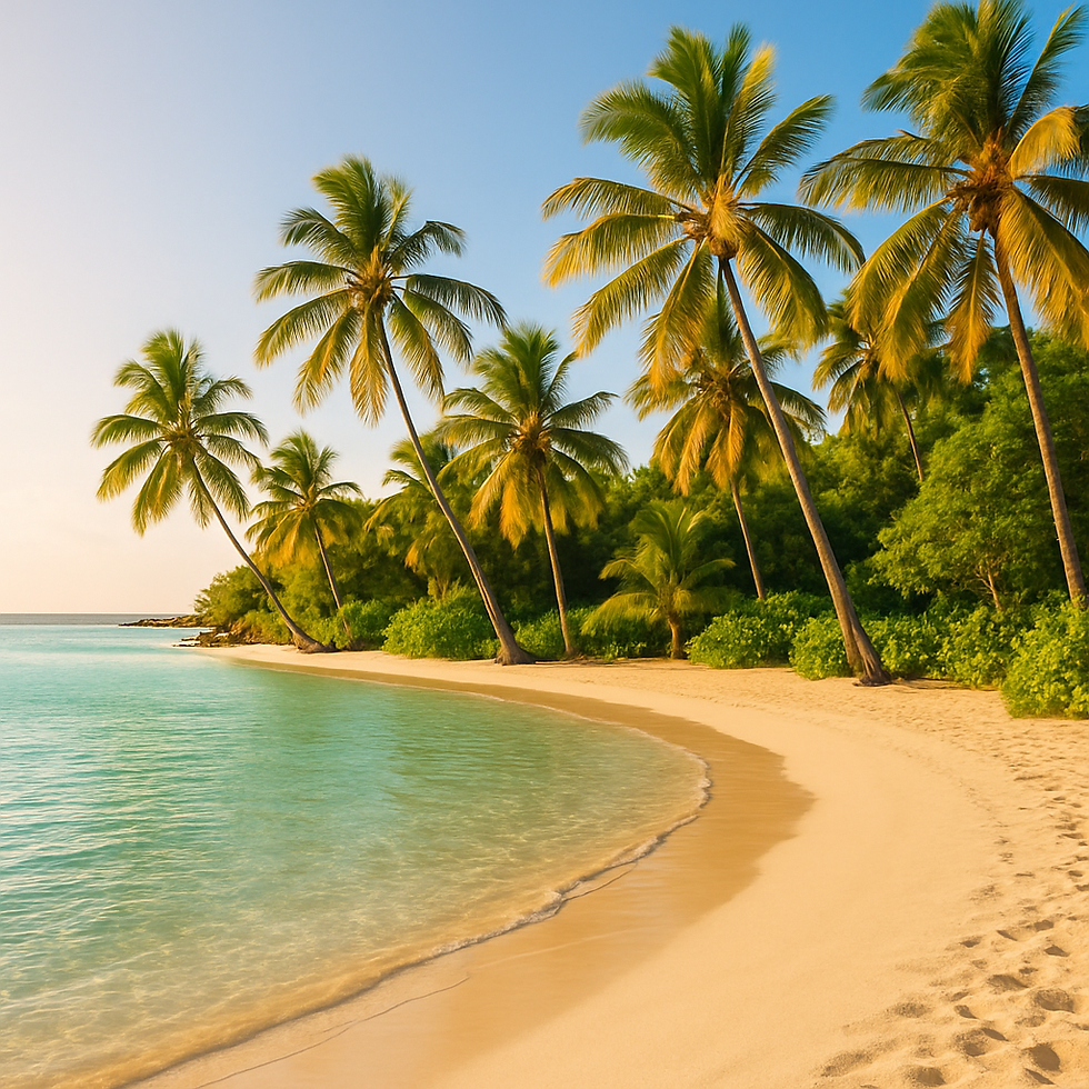 Tranquil beach on the island of Mauritius