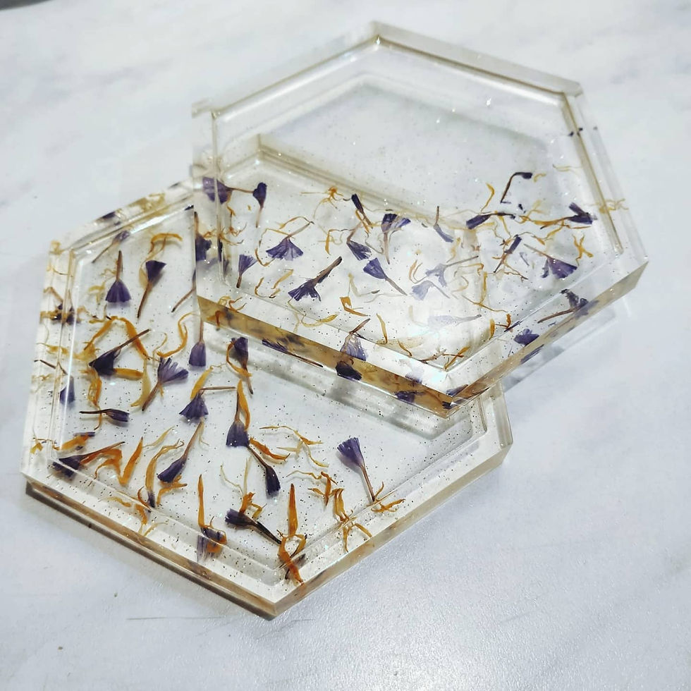 Thumbnail: 'Forget me not' Coaster set