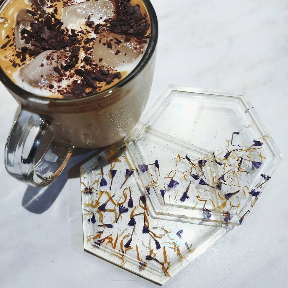 'Forget me not' Coaster set