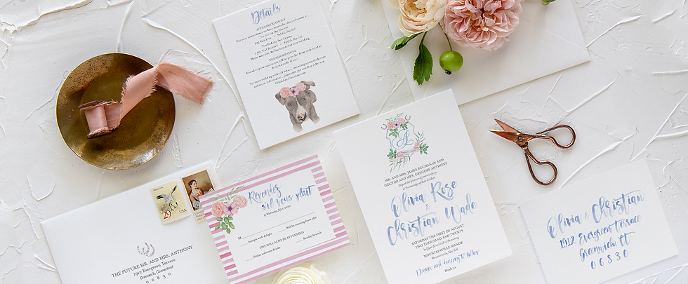 Olivia + Christian Flatlay Banner