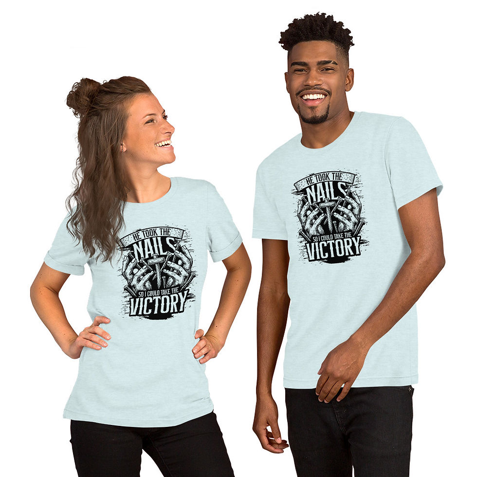 Thumbnail: He Took The Nails So I Could Take The Victory | Unisex t-shirt