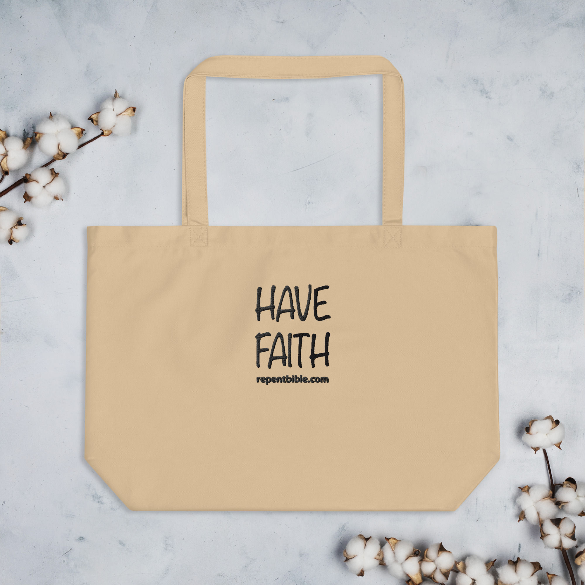 HAVE FAITH | Large organic tote bag