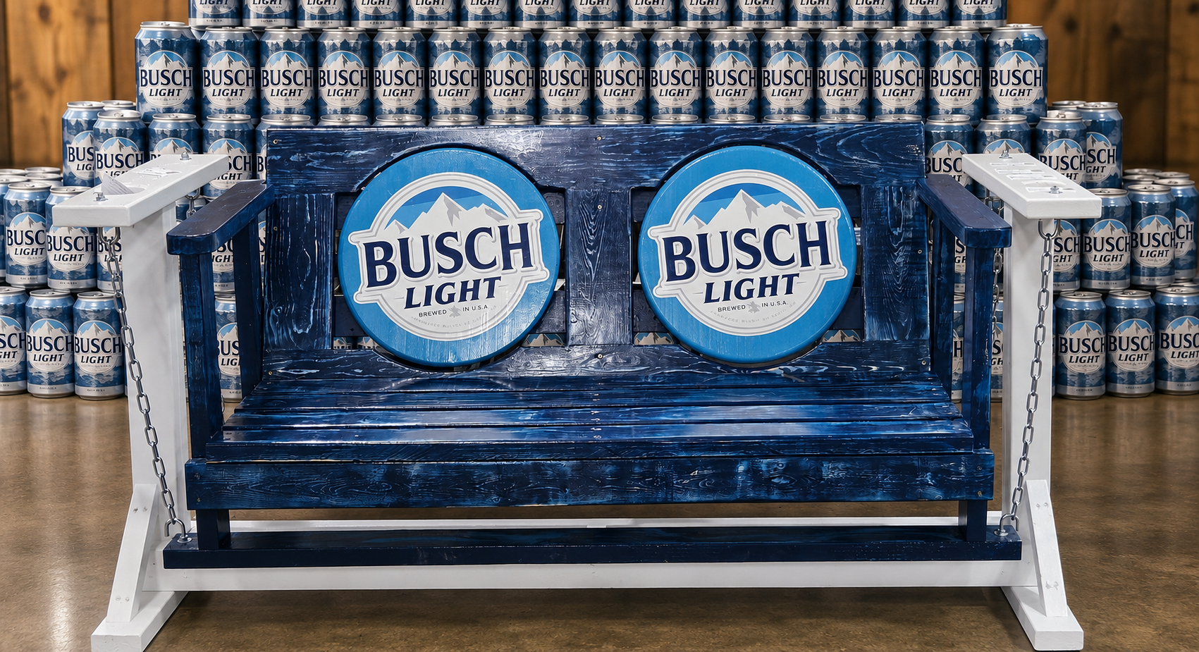 Beer themed glider benches