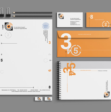 Komplette Corporate Identity für Laserzentrum Worms – Praxis Dr. Aiman Guwaich