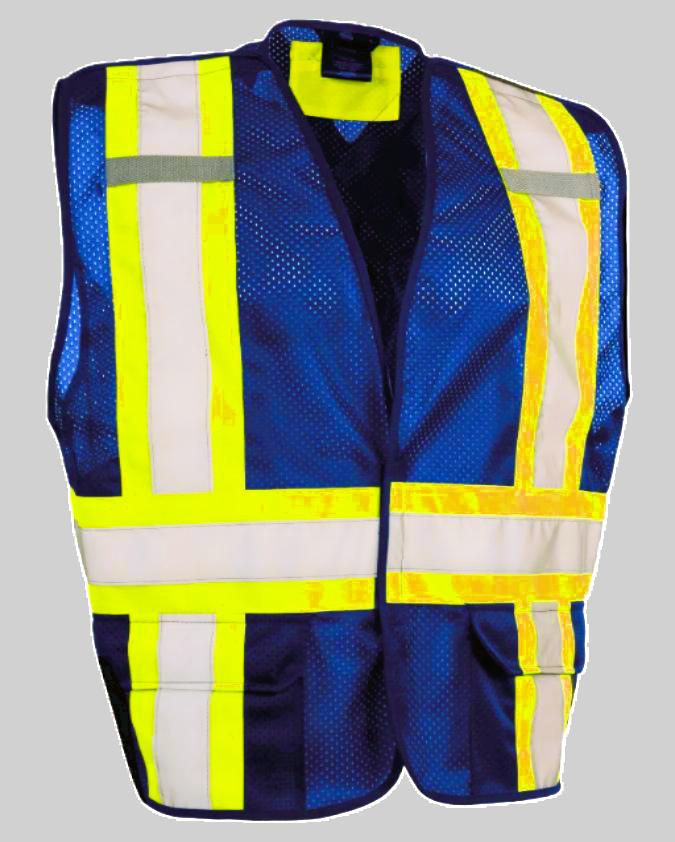 5-Point Tear-away Hi Vis Mesh Traffic Safety Vest