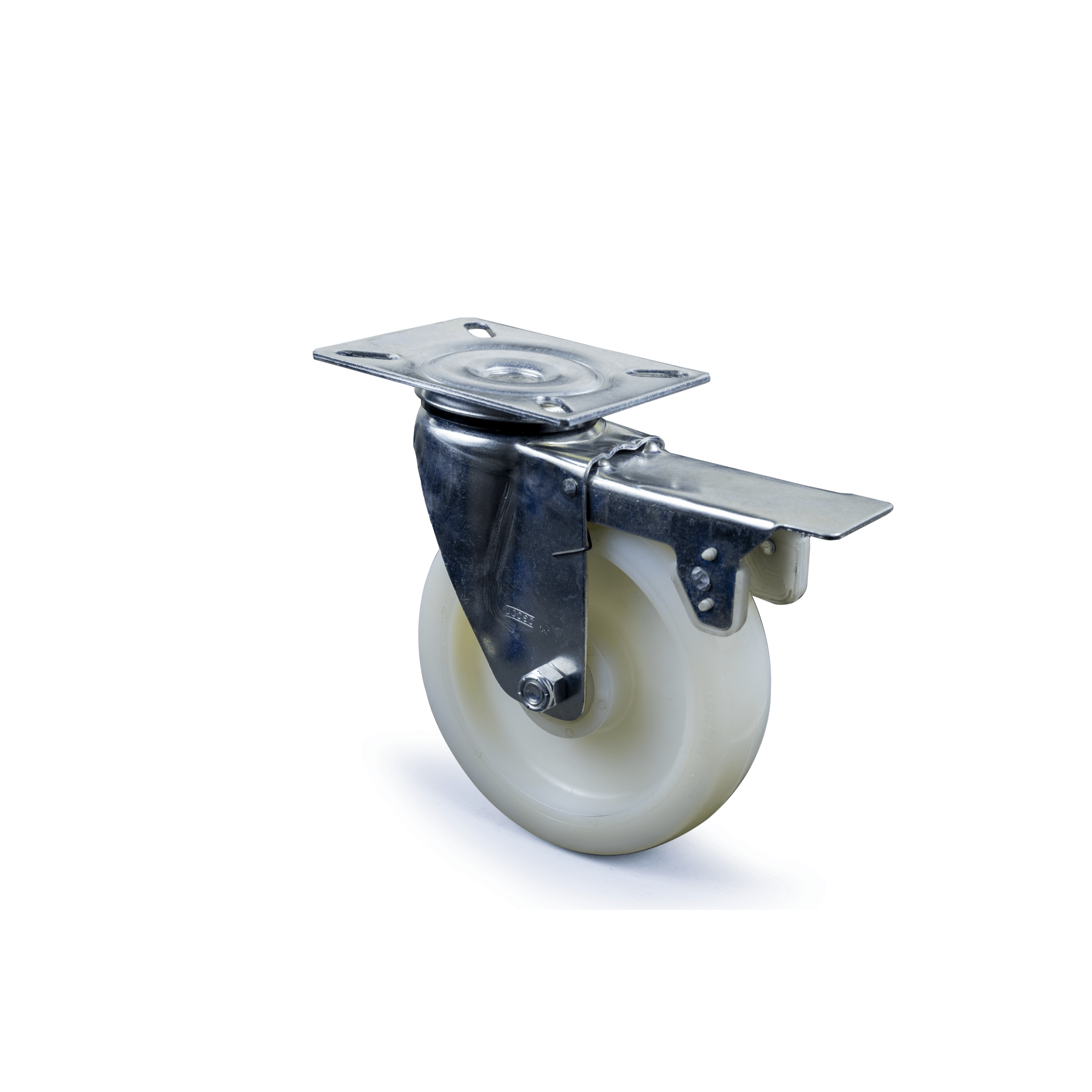 RODÍZIO BASE GIRATÓRIA COM FREIO 76 X 32 MM LINHA JC-JOCEC