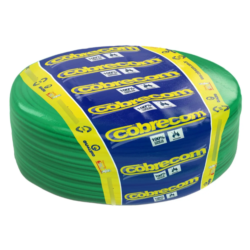 Cabo Flexível Cobrecom Flexicom 4,0mm² – Verde