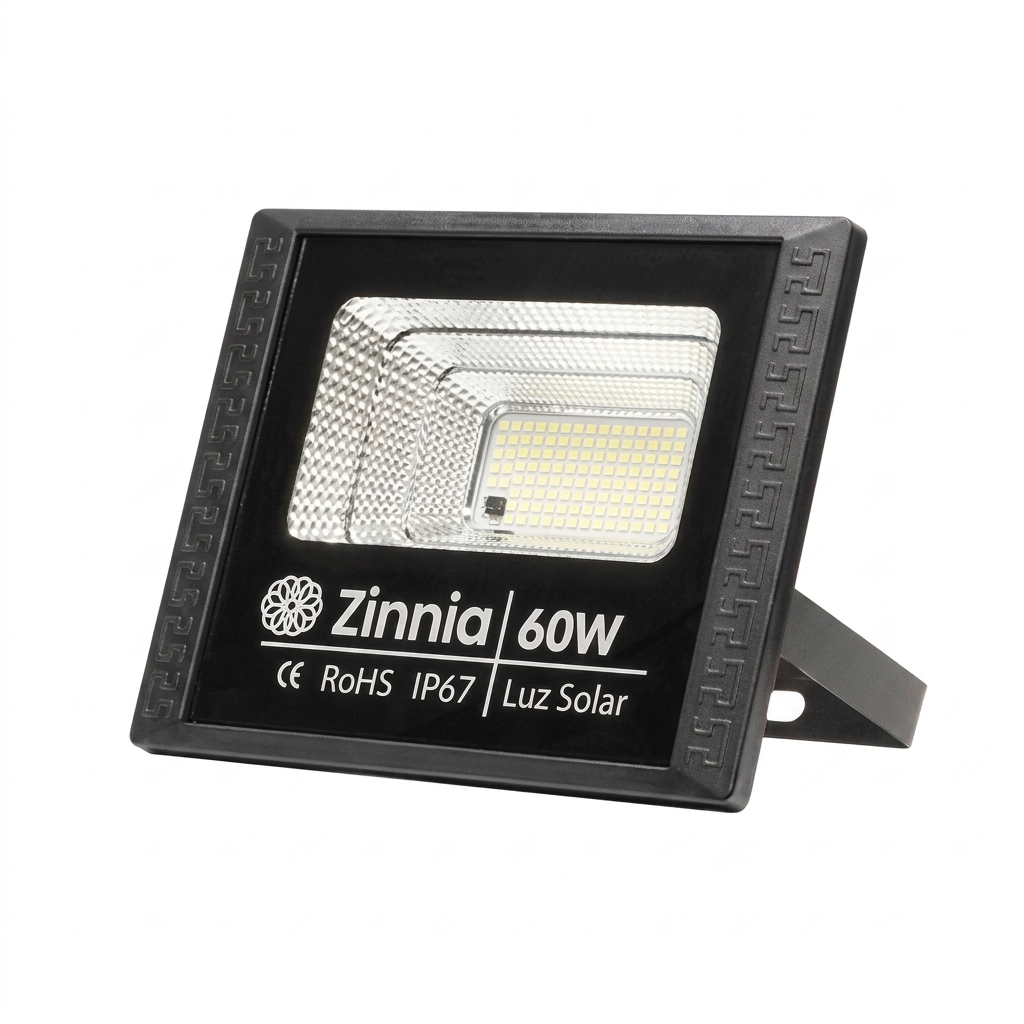Refletor Solar Zinnia ZRS60, Led, 60W, Com Controle Remoto, IP67