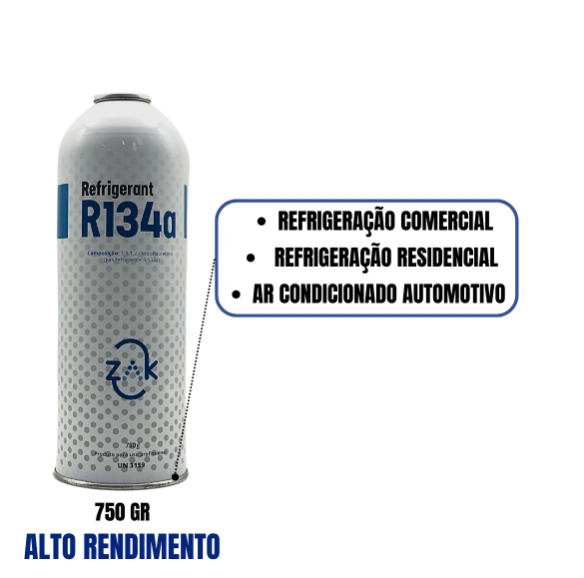 Gás Refrigerant R134a Lata 750Gr