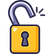 An icon of a secure padlock unlocking, representing hassle-free, contract-free lawn care options.