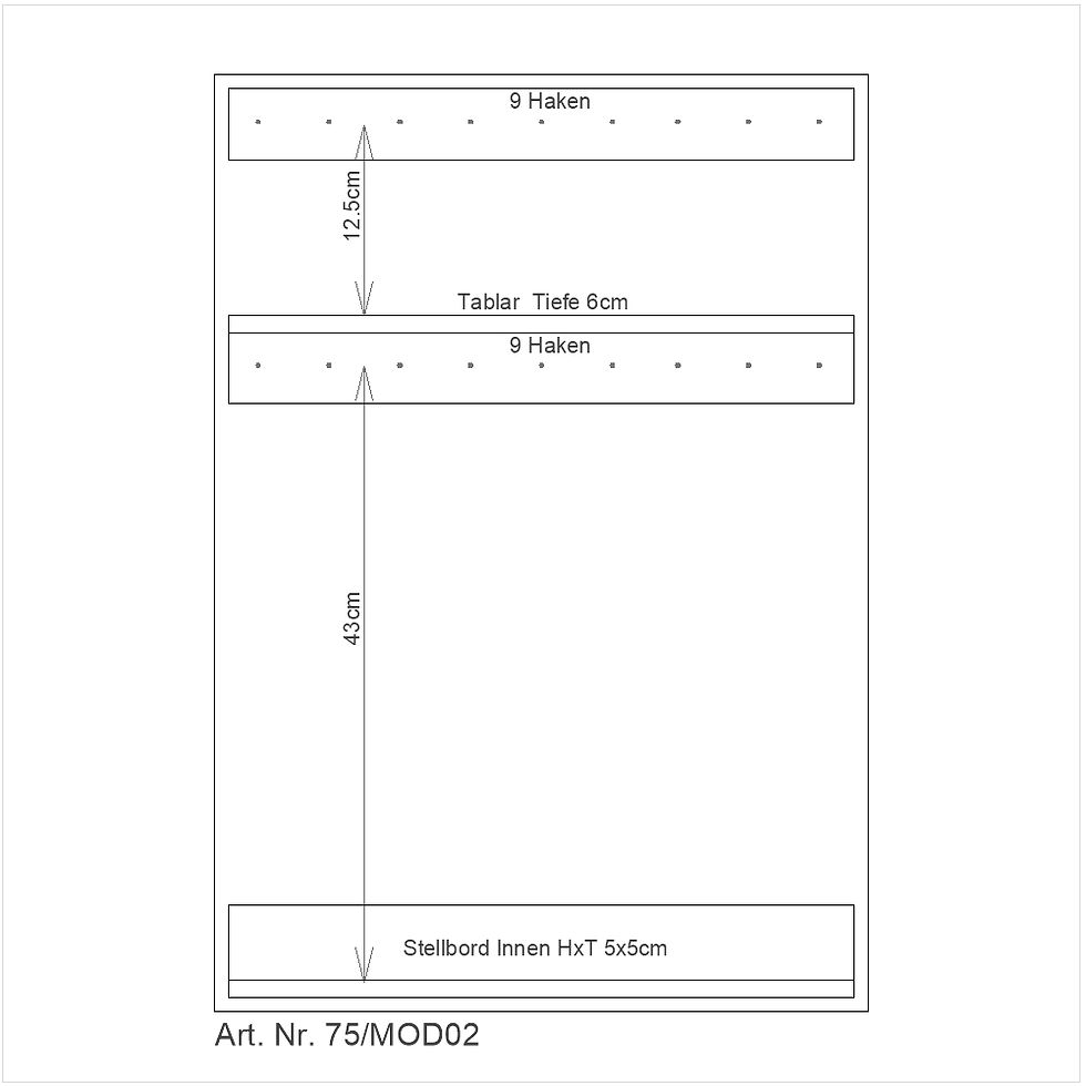 Miniaturbild: Thinbox No. 02 – 70 × 50 cm – Eiche
