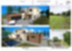 Dossier de permis de construire avec vues 3D et photos.