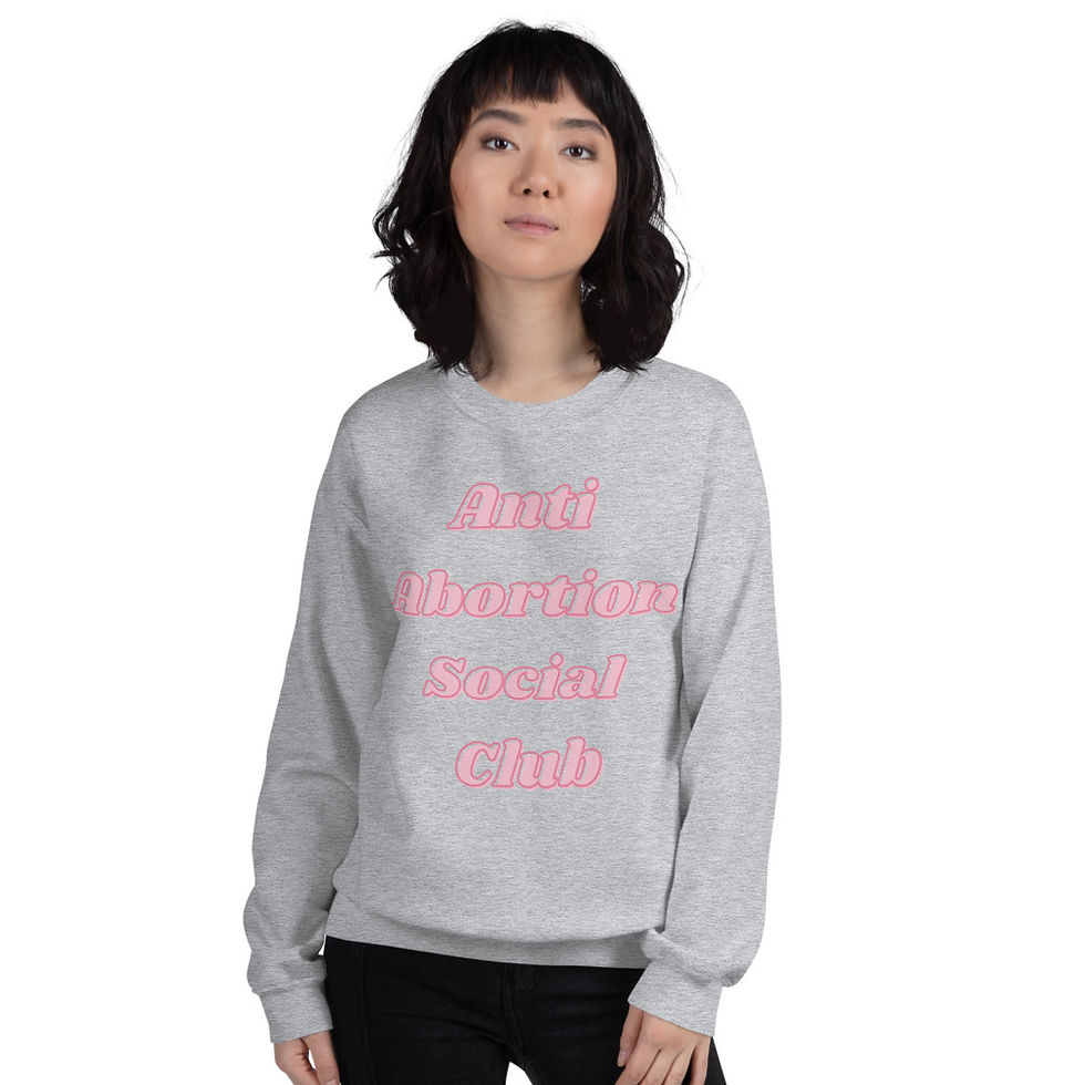 Thumbnail: Anti Abortion Social Club Unisex Sweatshirt Pink