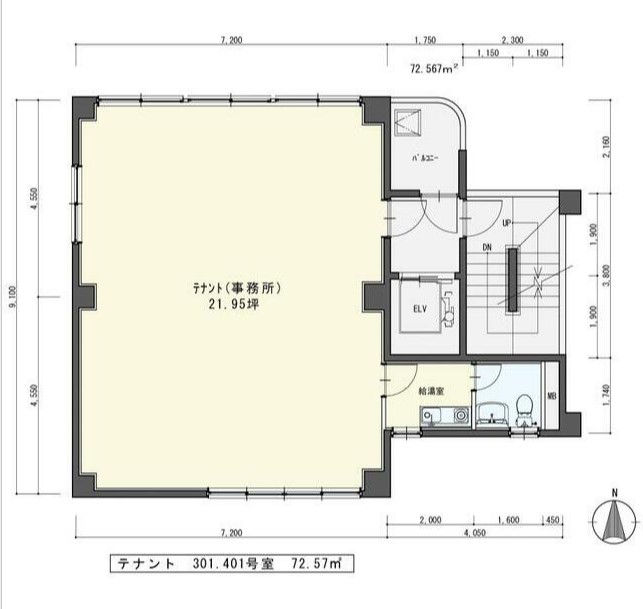 【平面図】　H3310　仙台　貸事務所　賃貸オフィス　テナント