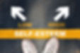Self-esteem written on yellow line with