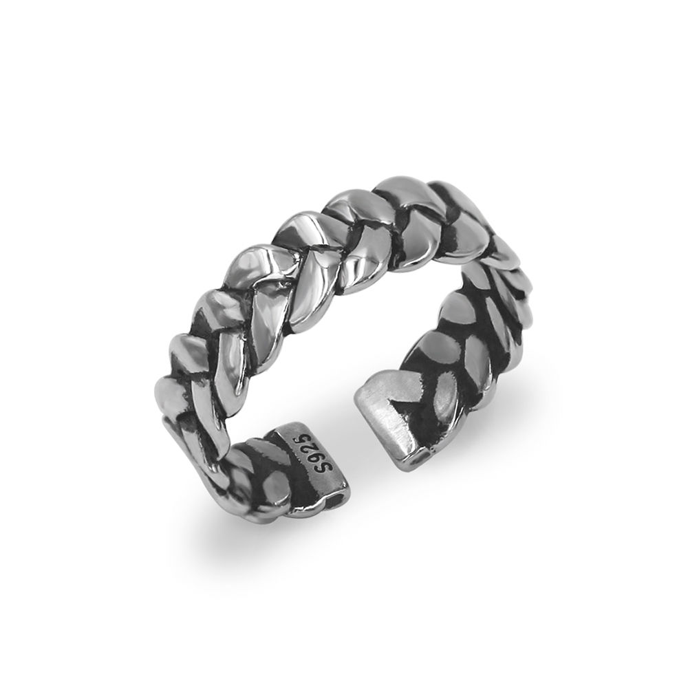 Hand Crafted Braided Ring in Sterling Silver