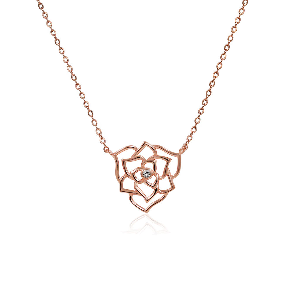 Eternal Rose Necklace in Sterling Silver