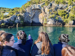 Heading to the Māori Rock Carvings