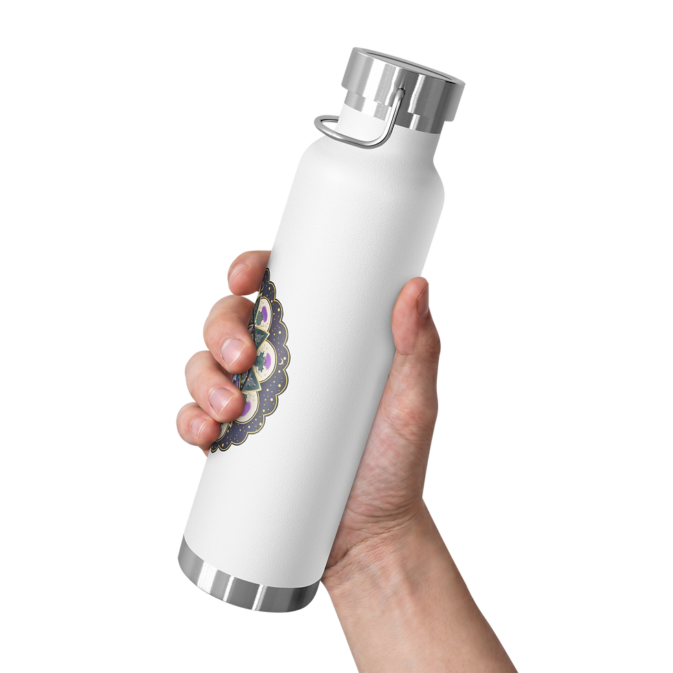 Thumbnail: Moon Thistle Mandala Copper Vacuum Insulated Bottle