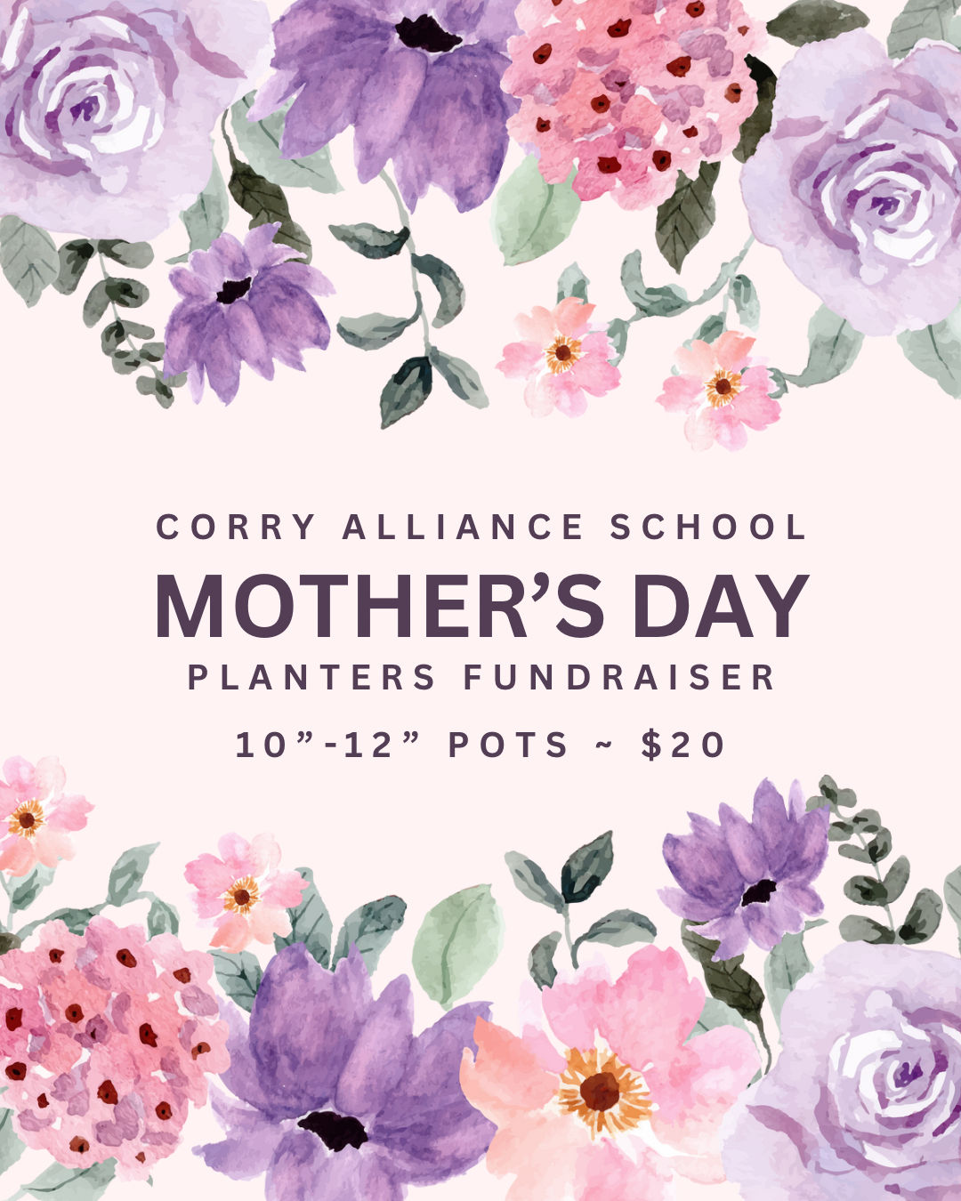 Corry Alliance School Fundraiser 10"-12" Mother's Day Planter Voucher