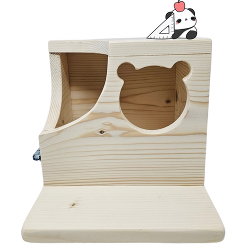 Panda Porch Pavilion- Cozy Wooden House for Small Pets! Chinchilla