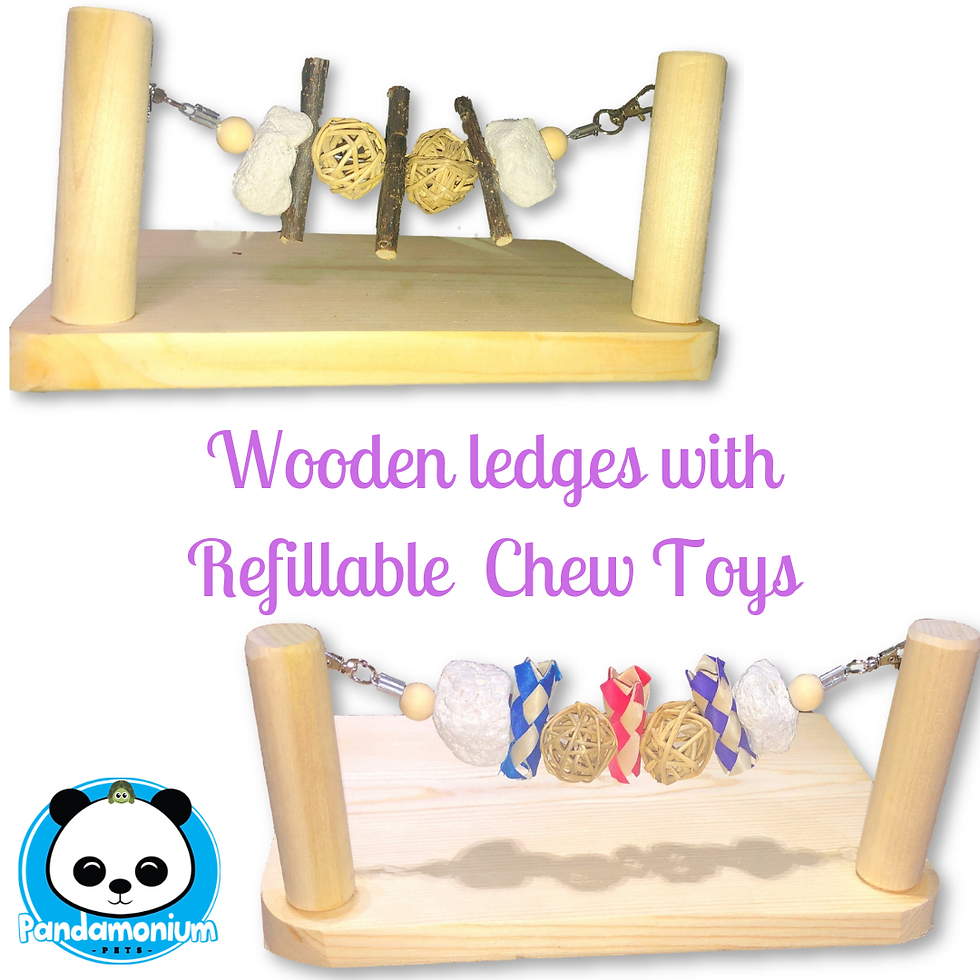 Wooden Ledges with Refillable Toys